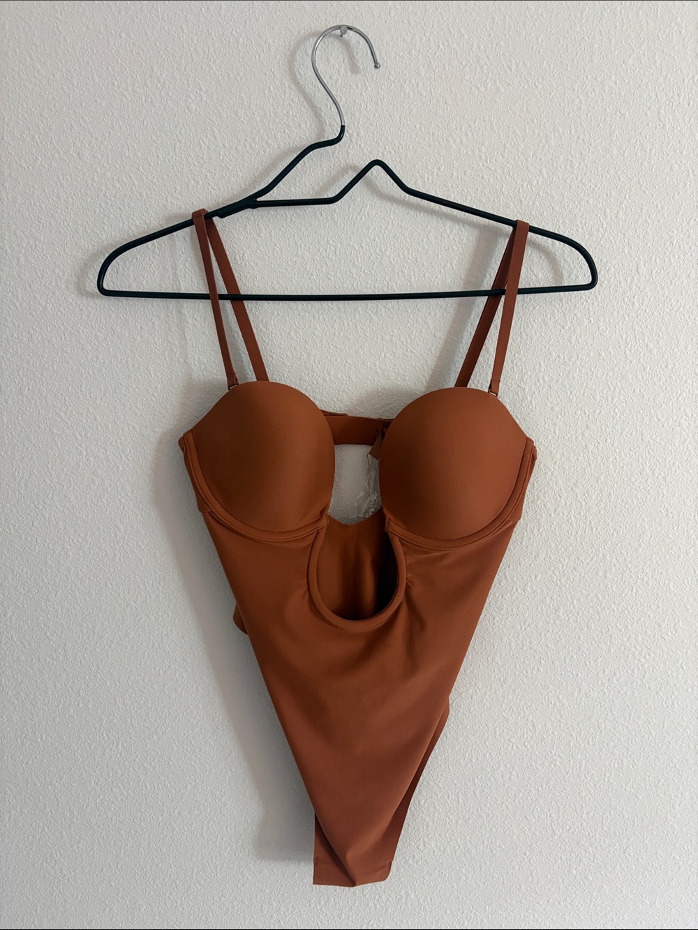 New SKIMS Women's Molded Cup One-Piece Bodysuit in Rust